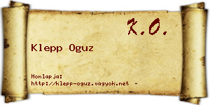 Klepp Oguz névjegykártya